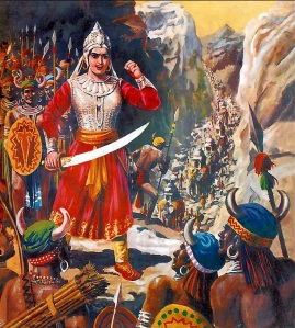 an artist's rendition of the battle of narrai