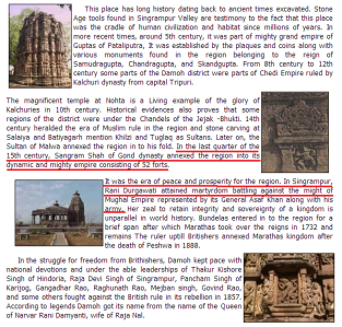 a screenshot taken from the history tab of damoh.nic.in